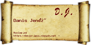 Danis Jenő névjegykártya